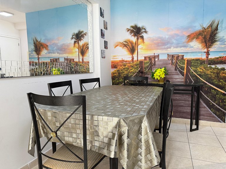 Ocian 2 quartos, suíte e piscina,quadra da praia