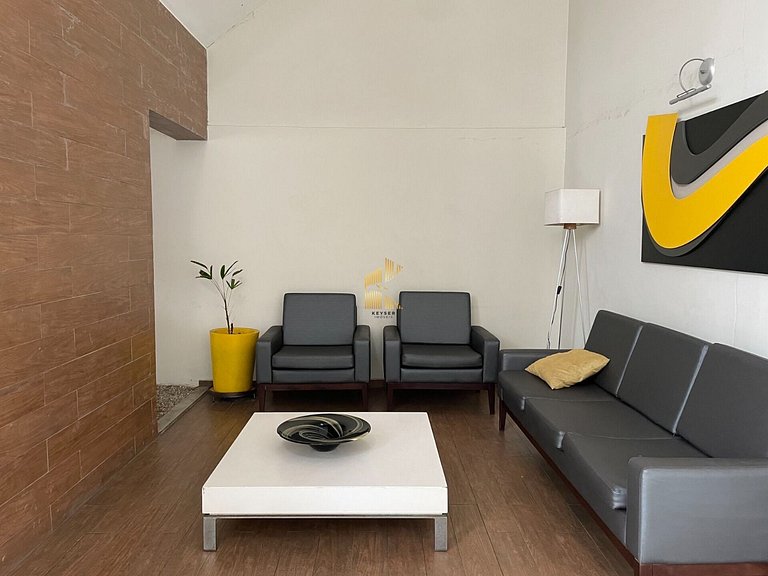 Apto 2 quartos e garagem na Ocian