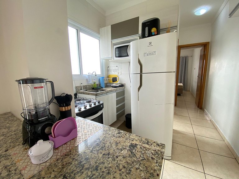 Conforto e Praia – Apto 1 Dorm Aviação