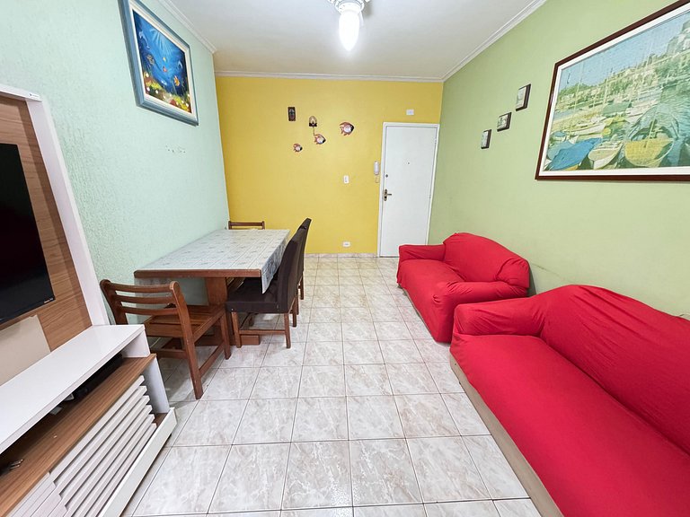 Apto 1 dorm Tupi, 50m da praia