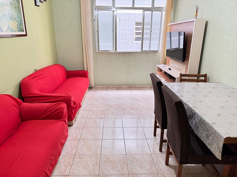 Apto 1 dorm Tupi, 50m da praia