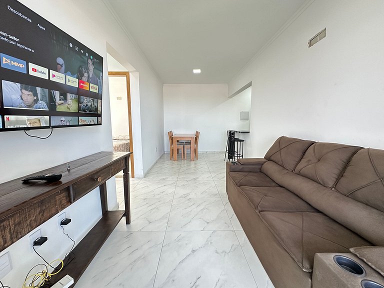 Apto Vila Mirim, 2Qts (1Suíte), Vista Mar!