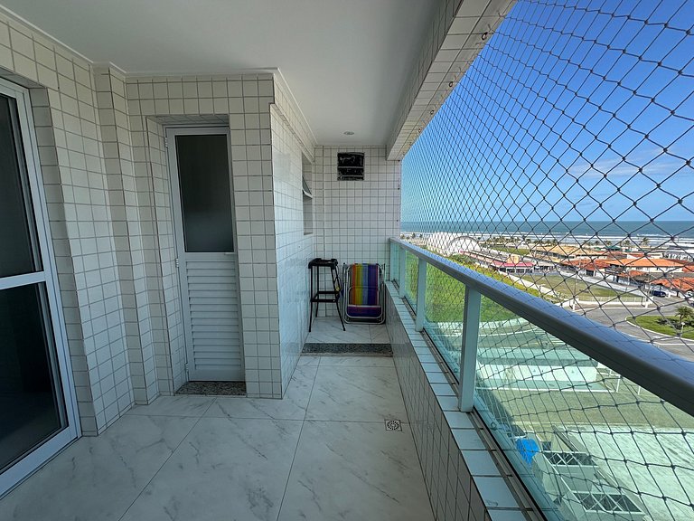 Apto Vila Mirim, 2Qts (1Suíte), Vista Mar!