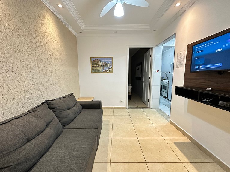 Apto 1 dorm, uma quadra da Praia! Guilhermina