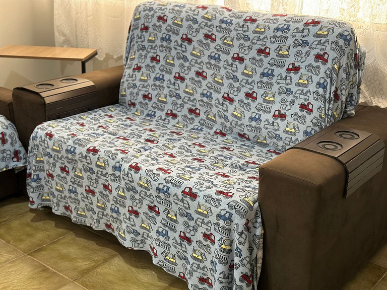 Apto completo, Wi-Fi e 1 vaga - 80m da Praia