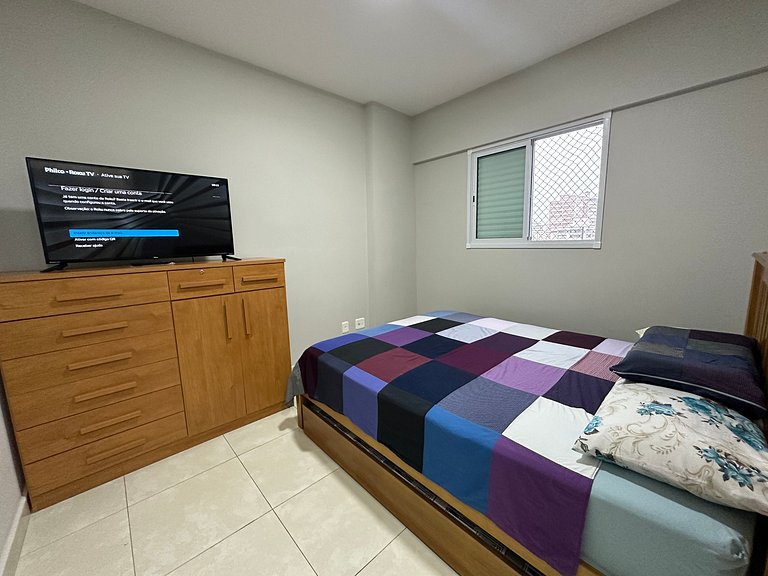 Conforto c/ Vista Mar: Apto com Ar e Garagem