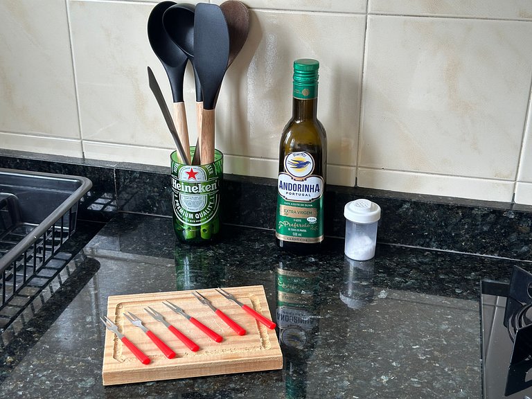 Tupi: praia a 1 min e muito conforto!