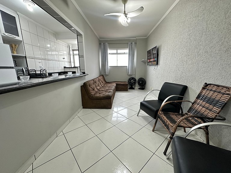 Apto Frente Mar Praia da Mirim com Vista e Wi-Fi