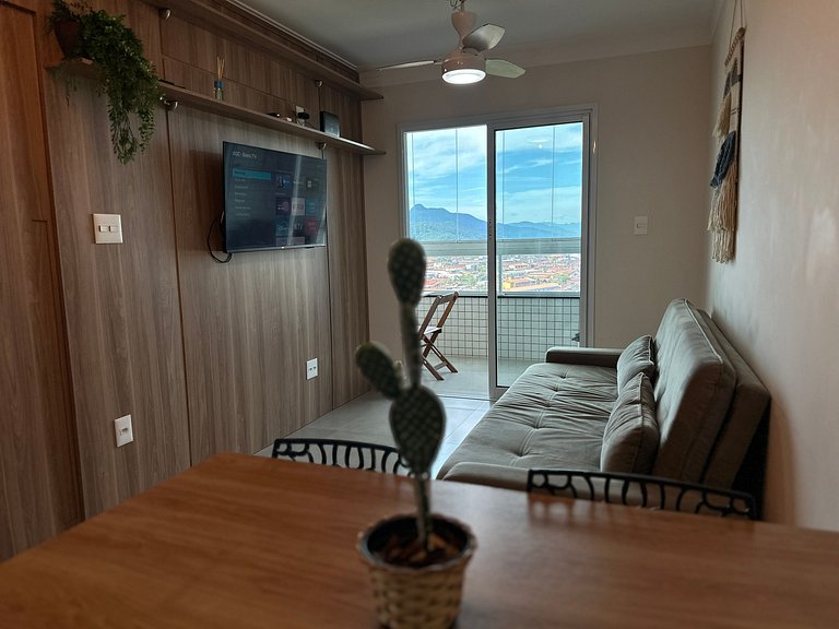 Churrasco com Vista para o Mar: Apto Moderno