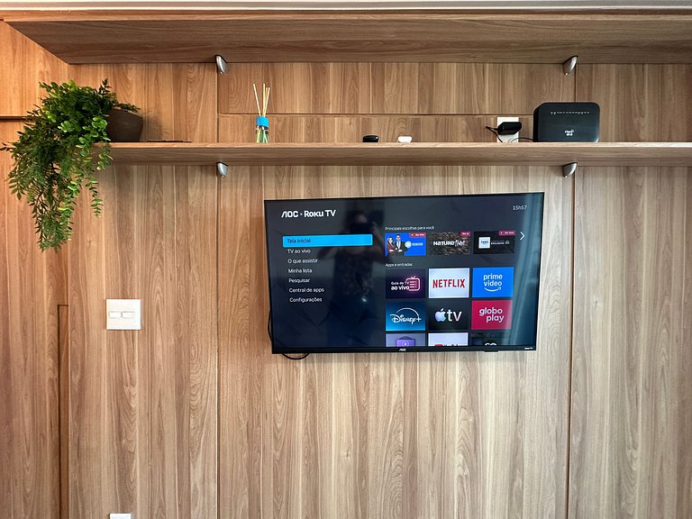 Churrasco com Vista para o Mar: Apto Moderno