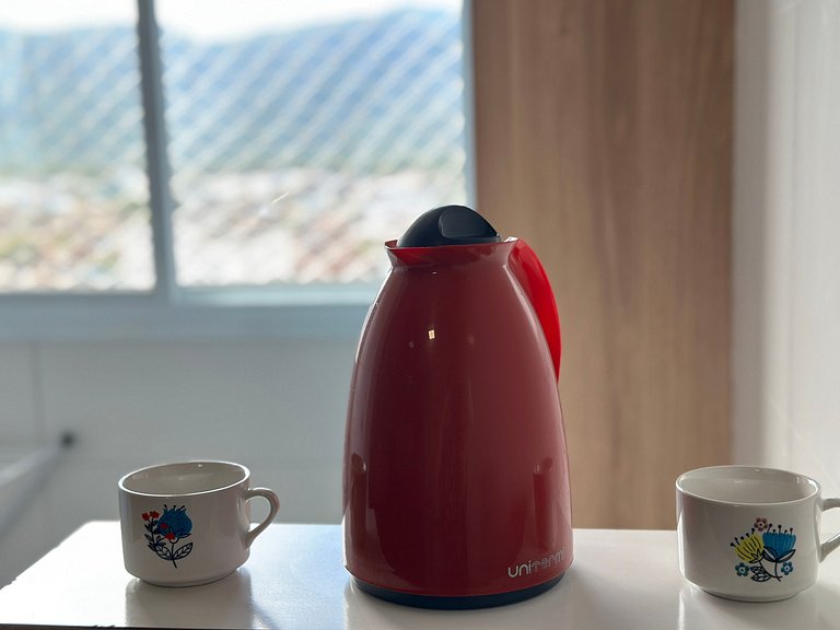 Churrasco com Vista para o Mar: Apto Moderno