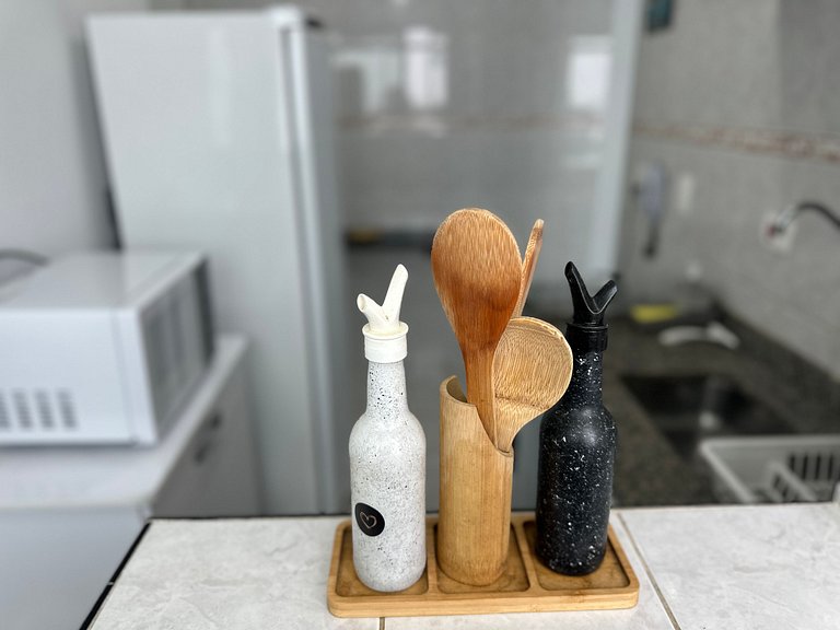 Apto Vista Mar no Caiçara Beira-Mar com Garagem