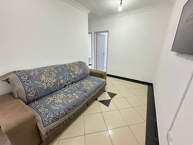 Apto com Ar, Wi-Fi e Enxoval a 5 min da Praia