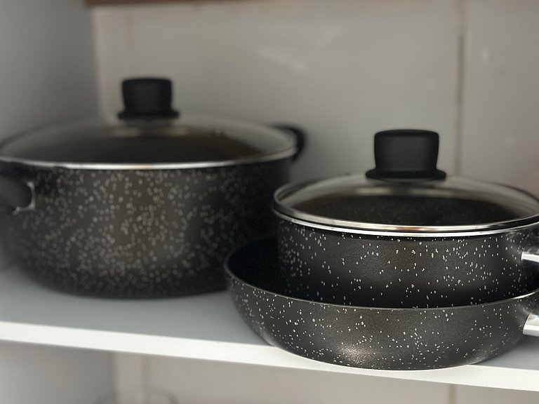 Apto com Ar, Wi-Fi e Enxoval a 5 min da Praia